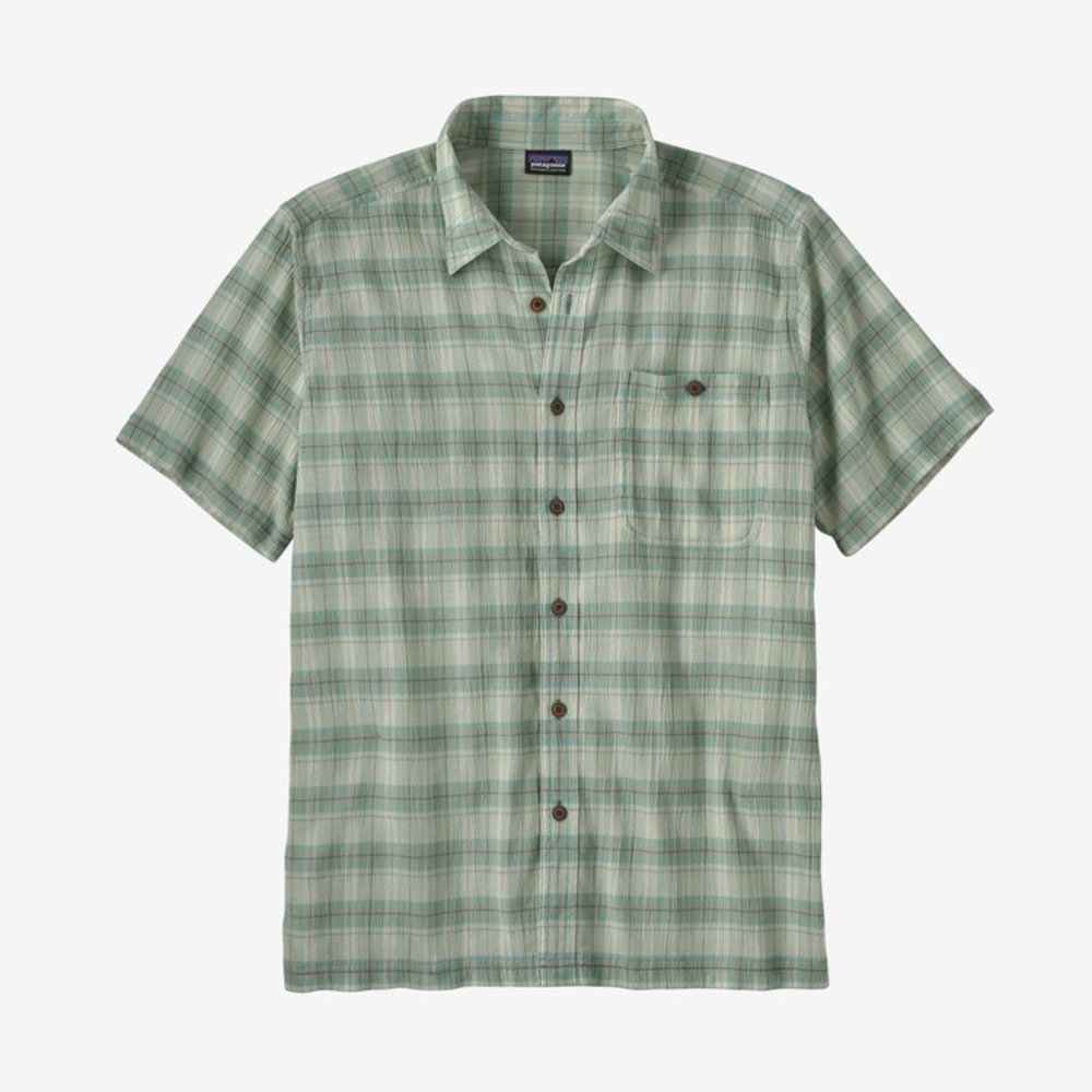 A/C Short Sleeve Shirt: Breezy Plaid- Early Teal